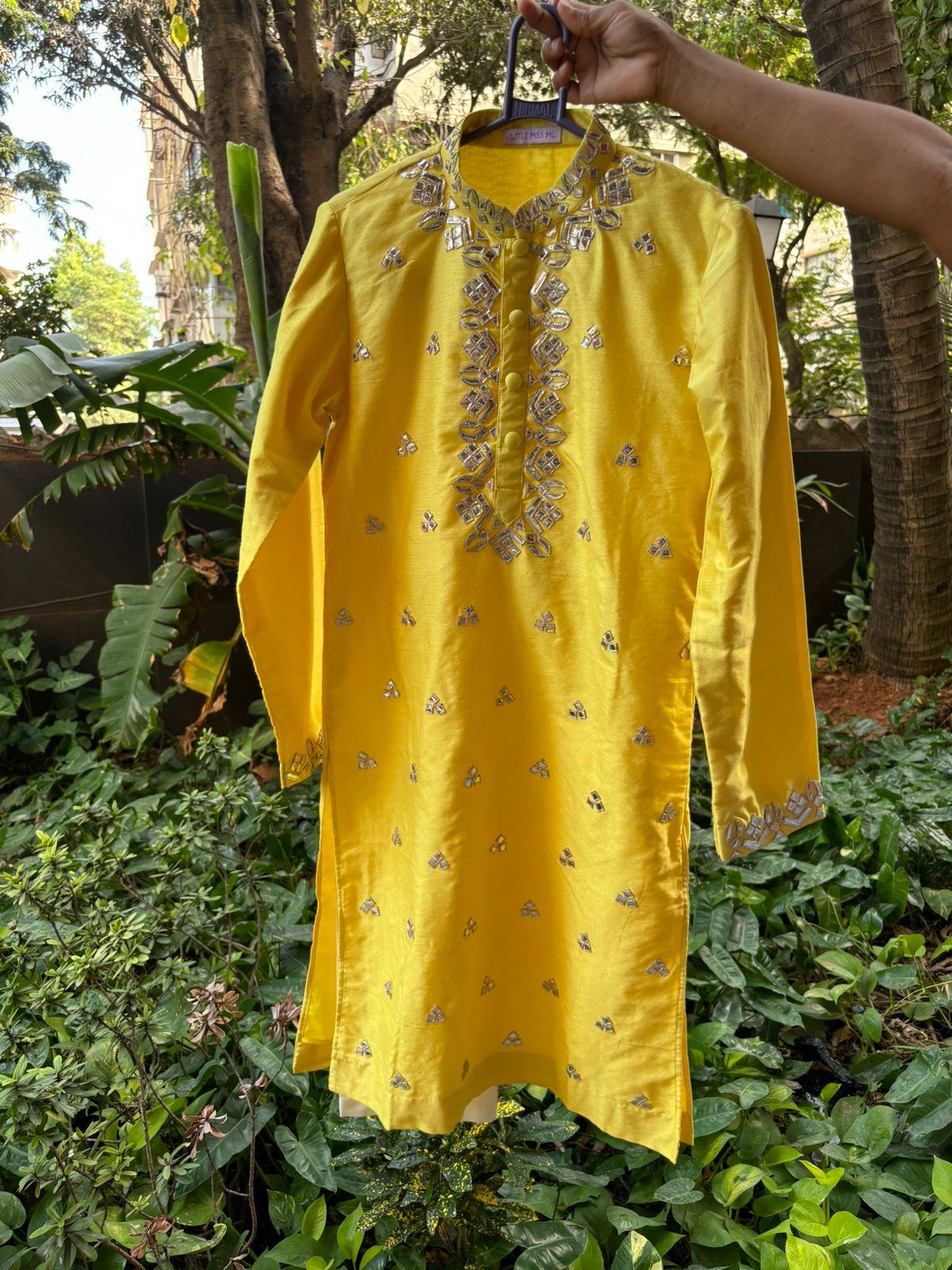 Stunning yellow PS kurta set
