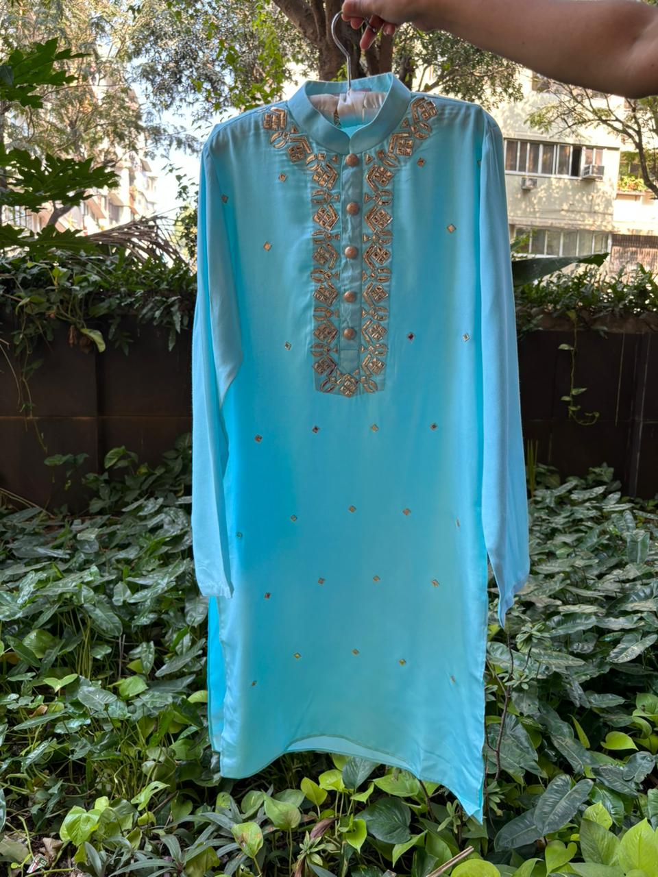 Light blue modal minor kurta set