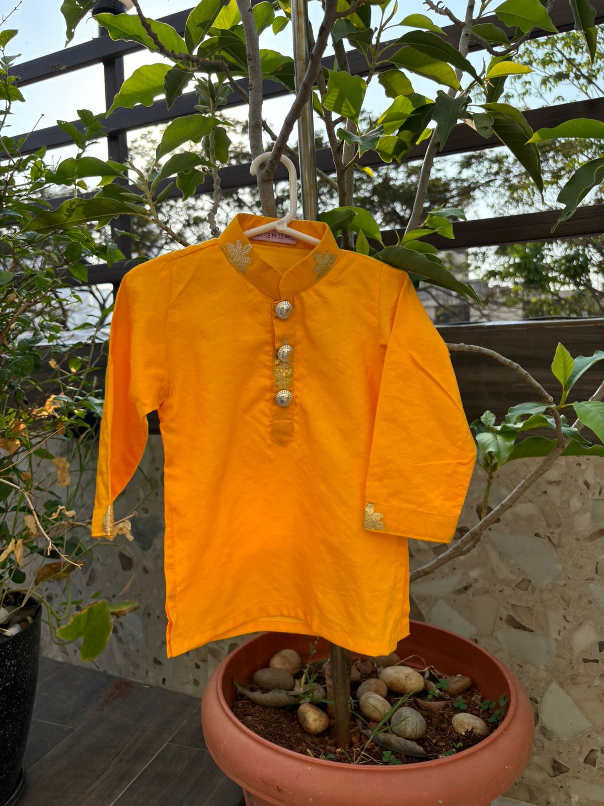 Adorable mango yellow kurta set