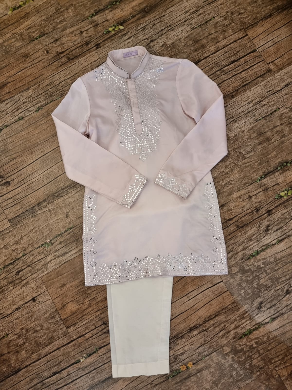 Smart peach kurta set