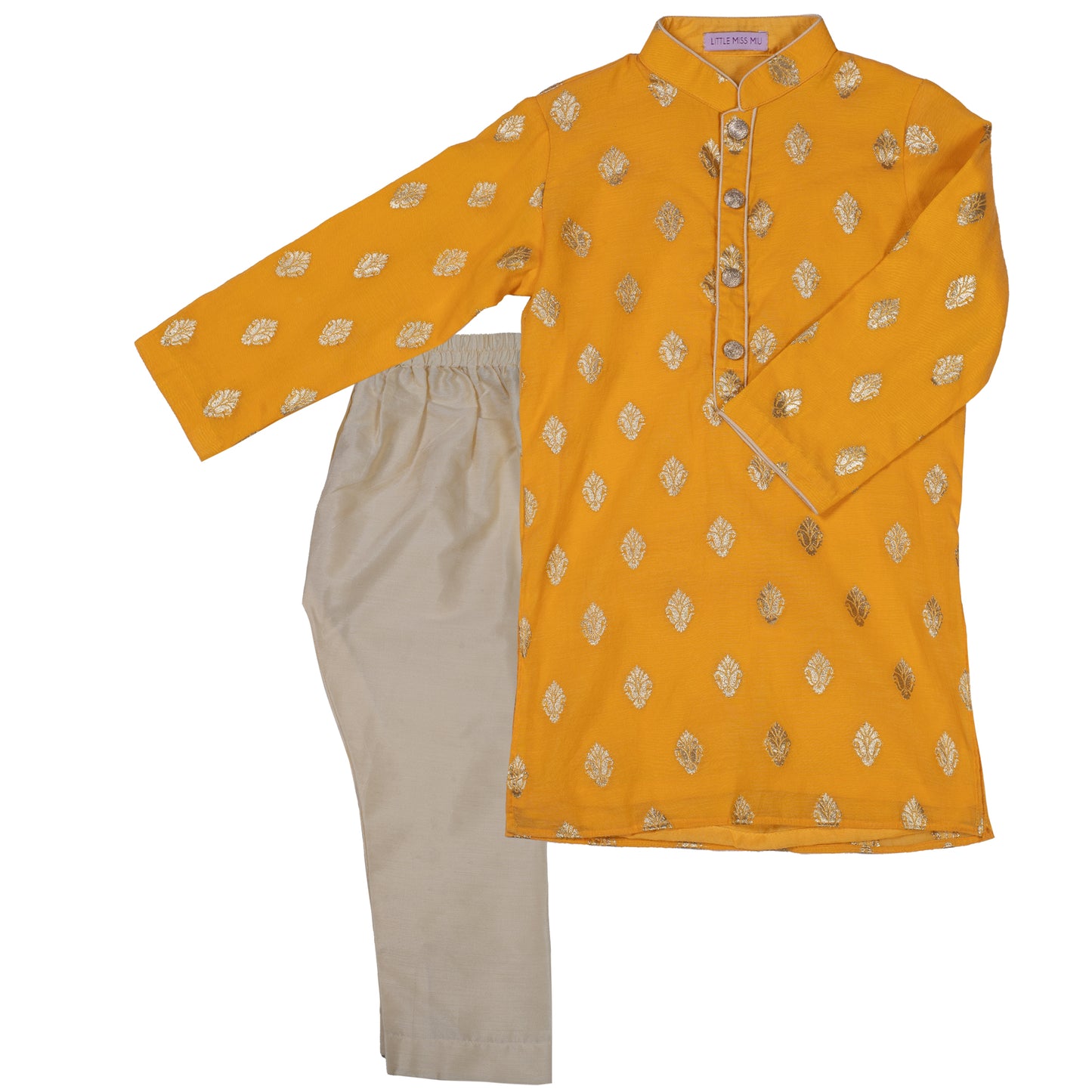 Mango yellow benarasi kurta & Pant set