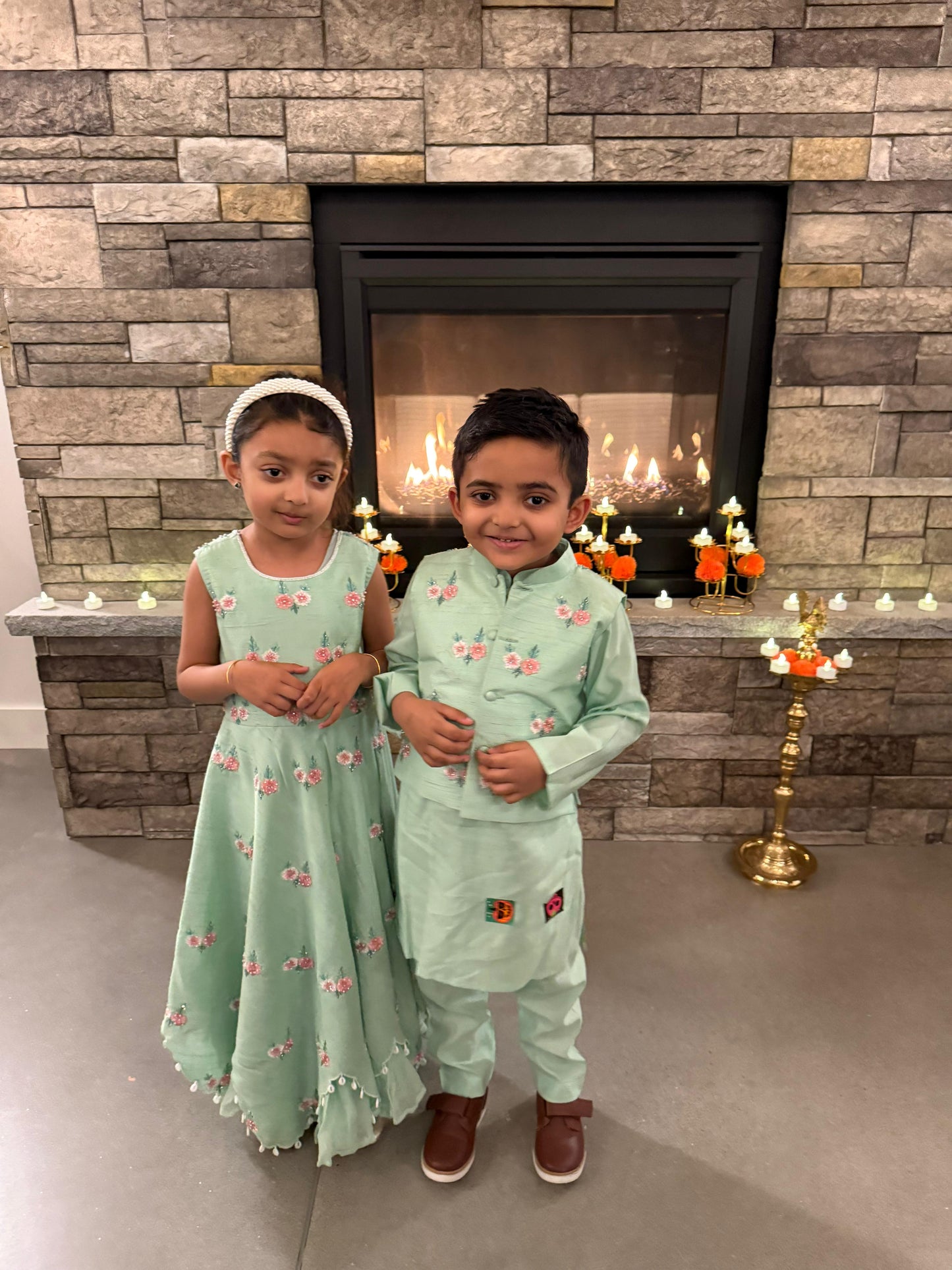 Stunning mint brother - sister matching set