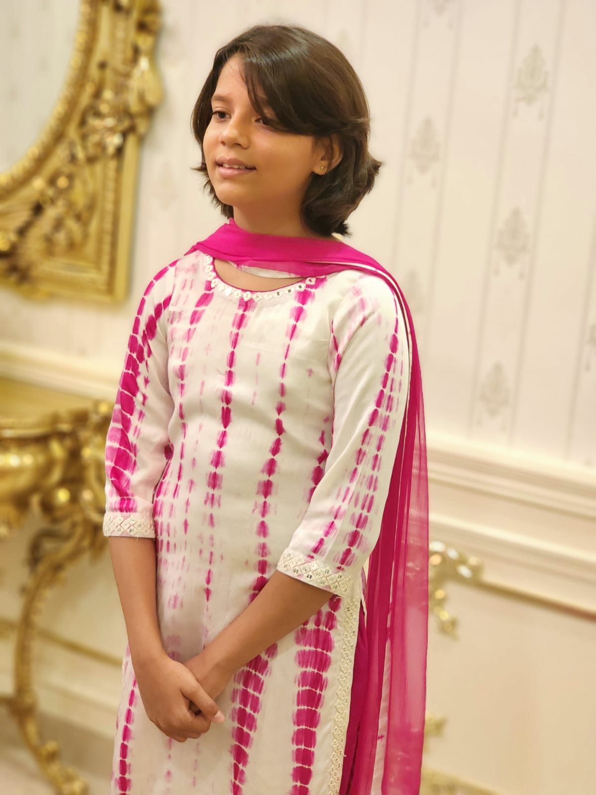 Gorgeous hot pink batik set