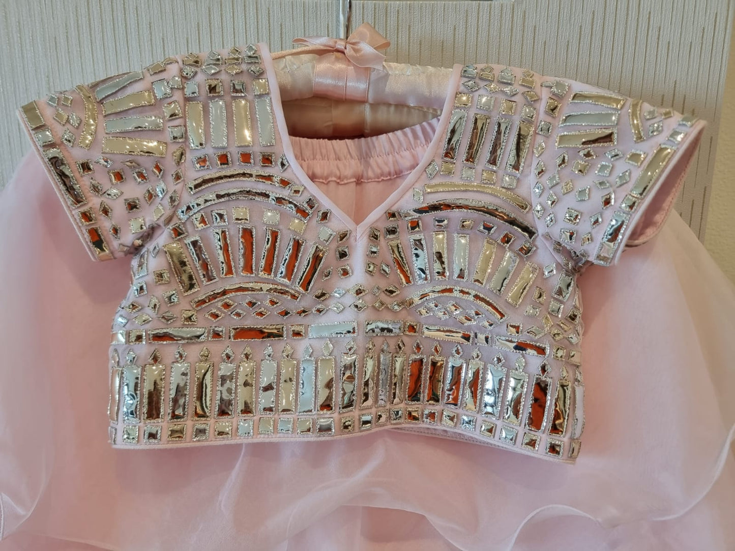 Baby Pink minor work lehenga set with dupatta