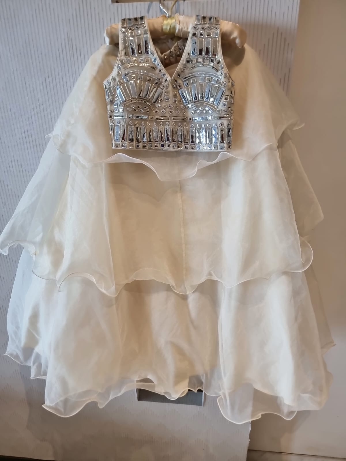 Elegant off-white Minor work lehenga set