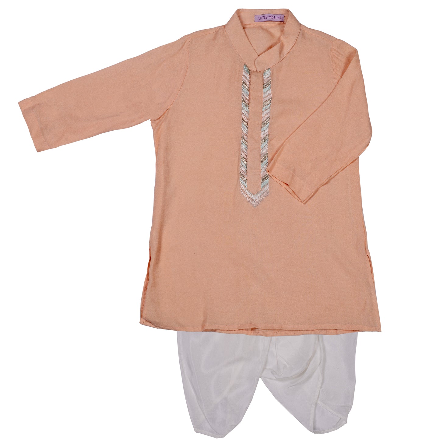 Pastel peach kurta set