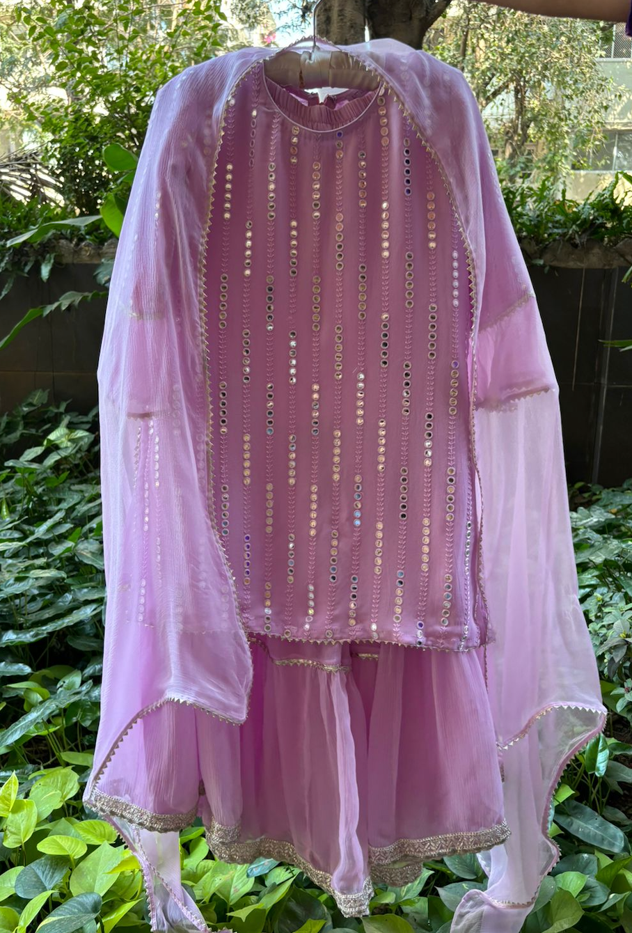 Lavender sharara set