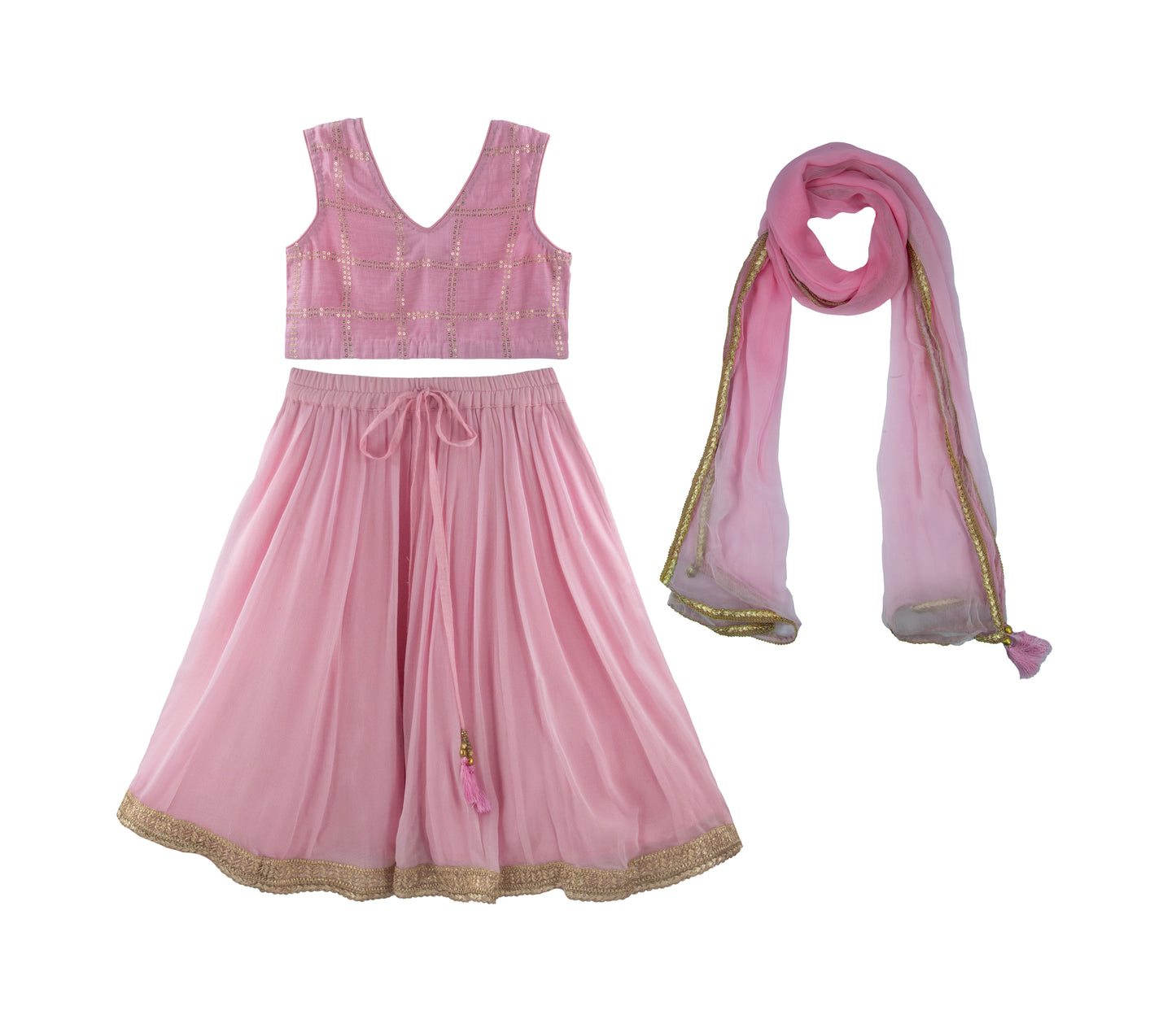 Rose pink lehenga set