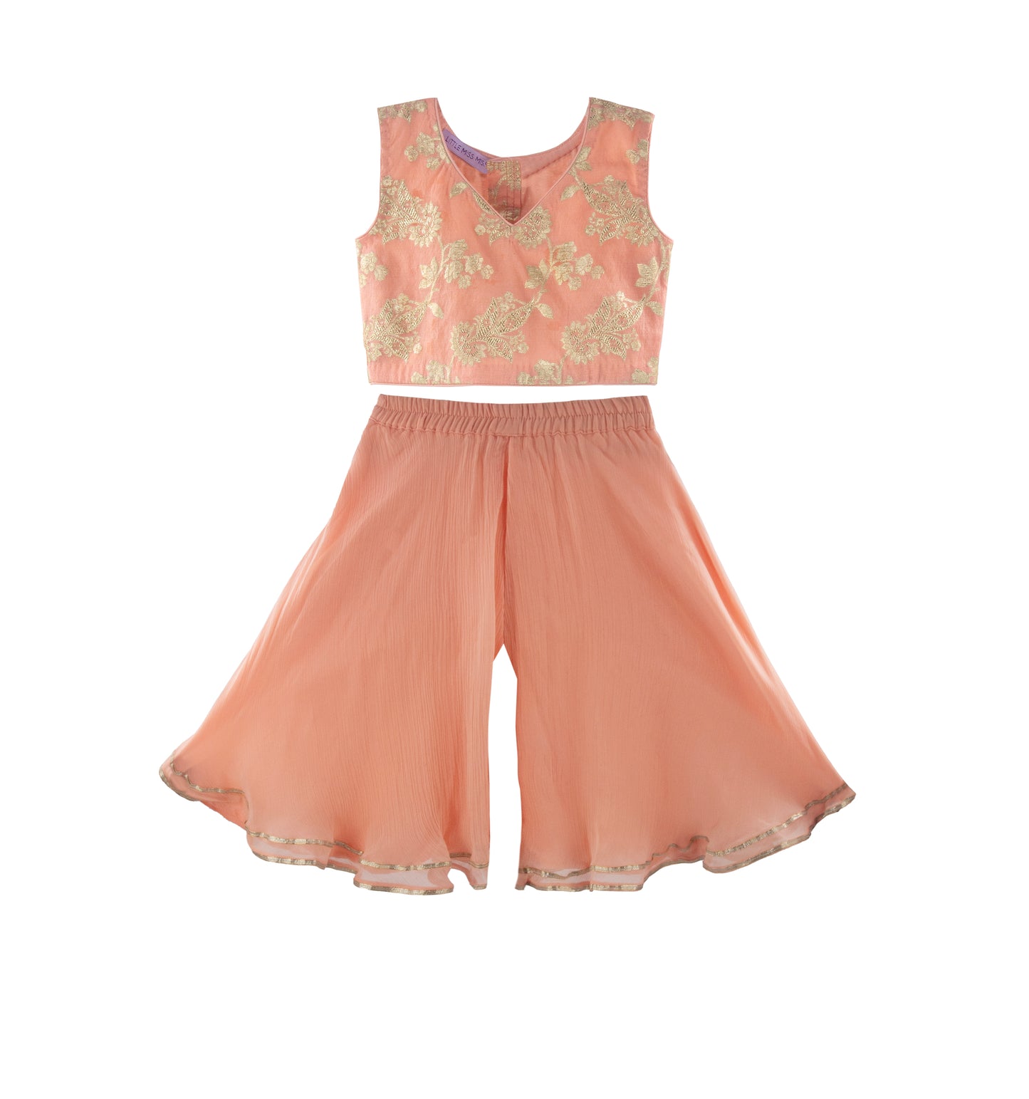 Pastel peach palazzo set