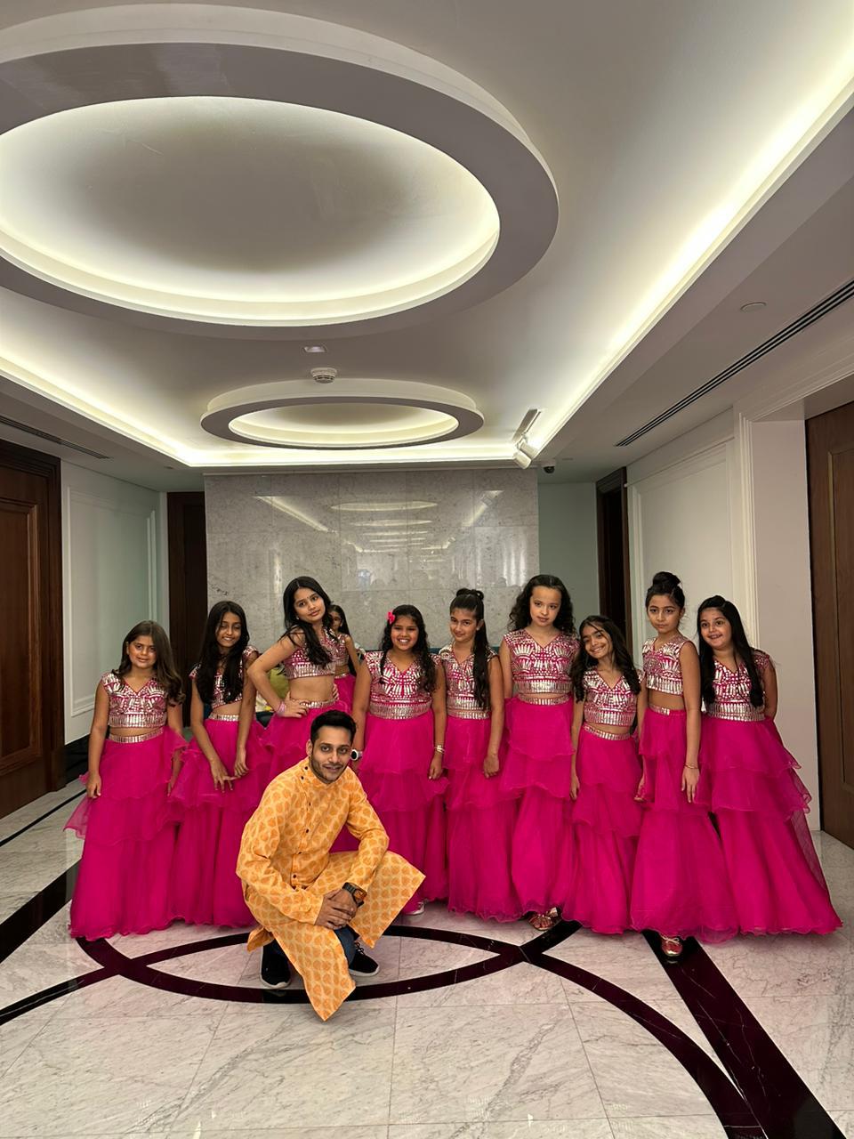 Hot Pink Minor work lehenga set