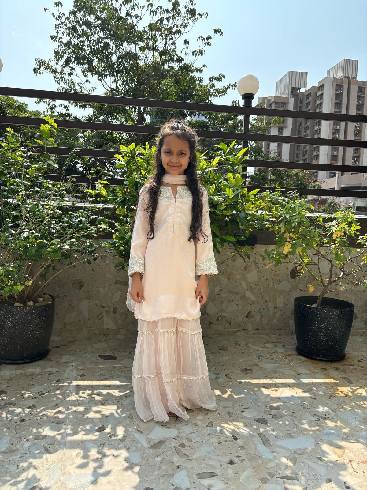 Dreamy baby pink sharara set