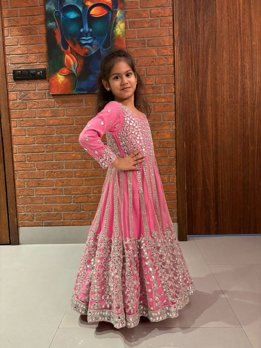 Smashing pink mirror gown