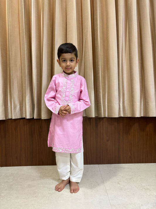 Summery pink kurta set