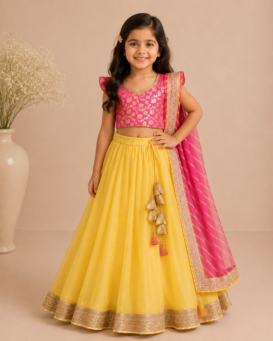 Sunshine yellow lehenga set