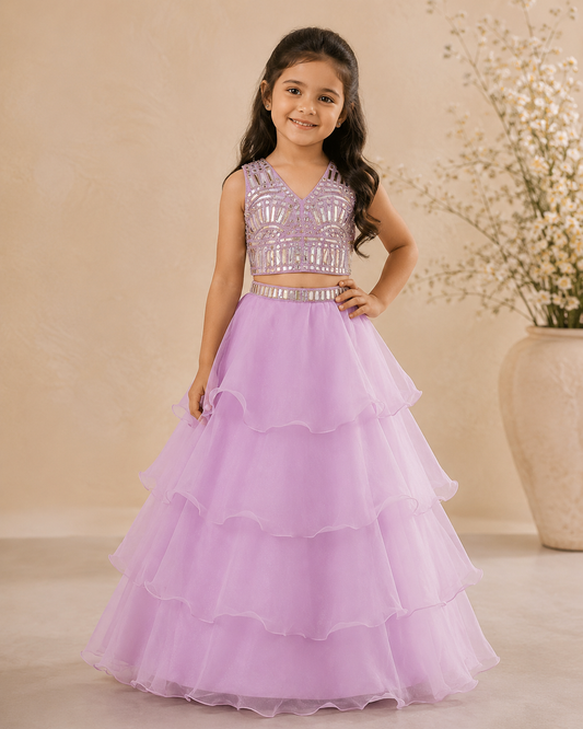 Lotus pink  Minor work lehenga set