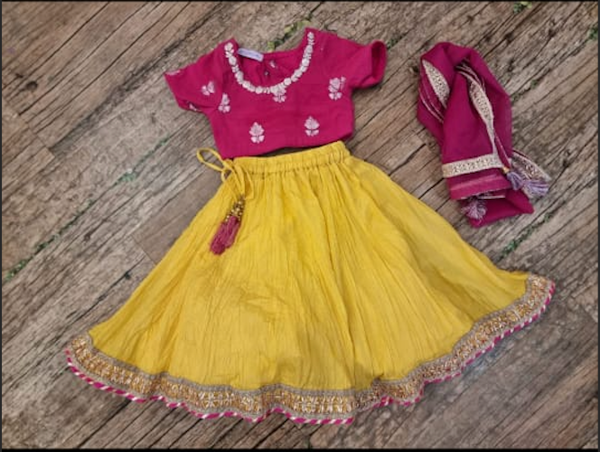 Vibrant  pink benarasi lehenga set