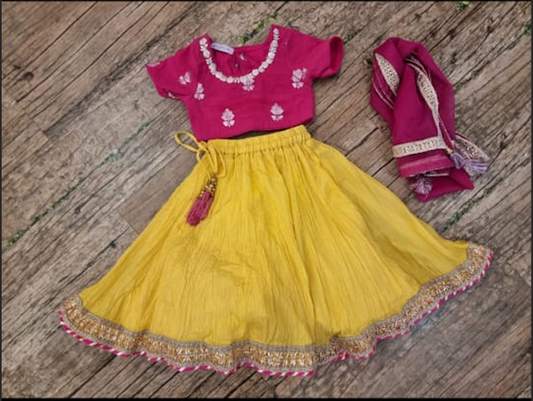 Vibrant  pink benarasi lehenga set