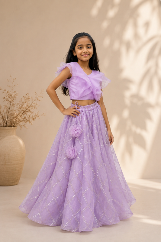 Lavender lehenga set