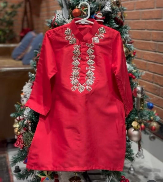 Crimson red PS kurta set